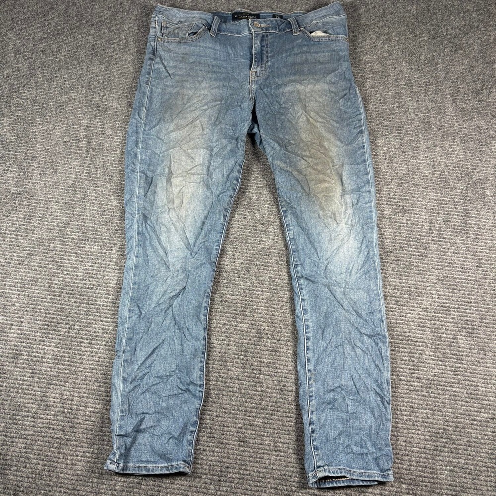 Lucky Brand Braid Jeans Womens 12/31 Blue Excellent Slim Straight Mid Rise